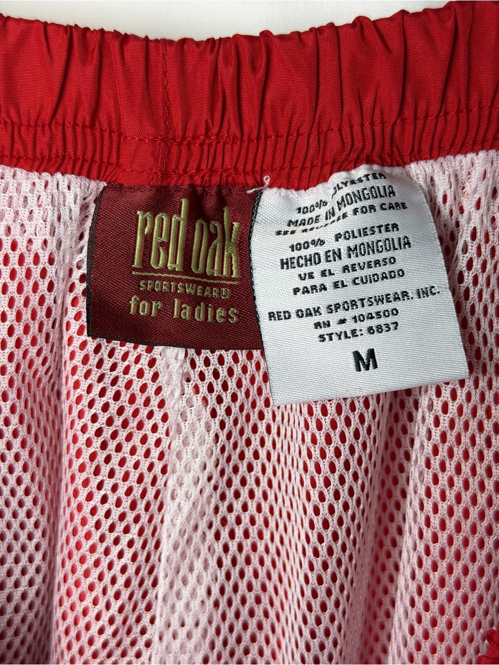 Vintage Ohio State Buckeyes Red Oak Track Wind Pants Womens M Red Y2K - Picture 6 of 7
